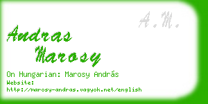 andras marosy business card